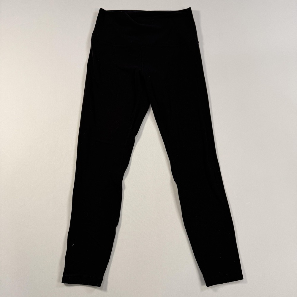Lululemon Leggings Womens Aprox 4 Black High‎ Rise Ankle Yoga Athletic